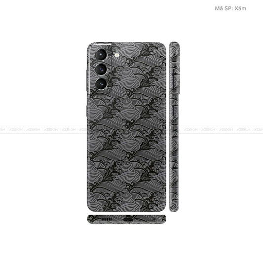 Dán Skin Galaxy S21 Series Vân Pattern Wave Xám | UVPT09