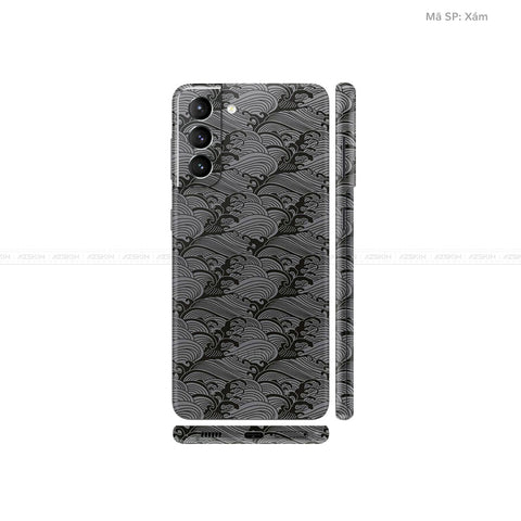 Dán Skin Galaxy S21 Series Vân Pattern Wave Xám | UVPT09