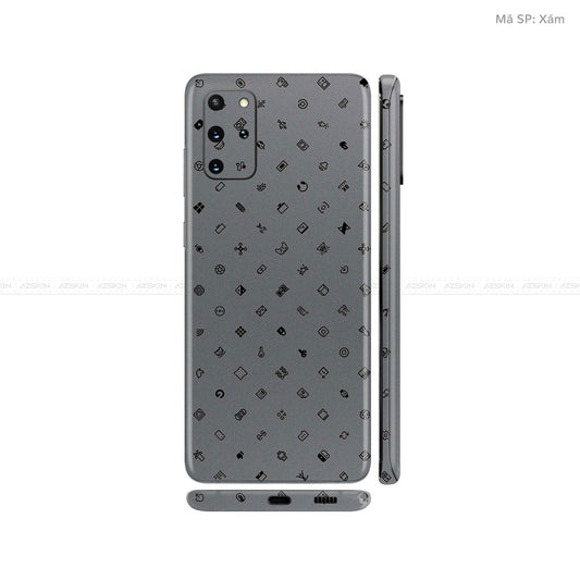 Dán Skin Galaxy S20 Series Vân ICON Xám | UVPT04