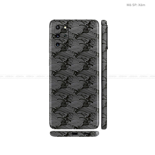 Dán Skin Galaxy S20 Series Vân Pattern Wave Xám | UVPT09