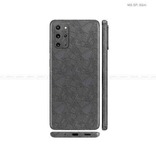 Dán Skin Galaxy S20 Series Vân Pattern AZ Xám | UVPT06