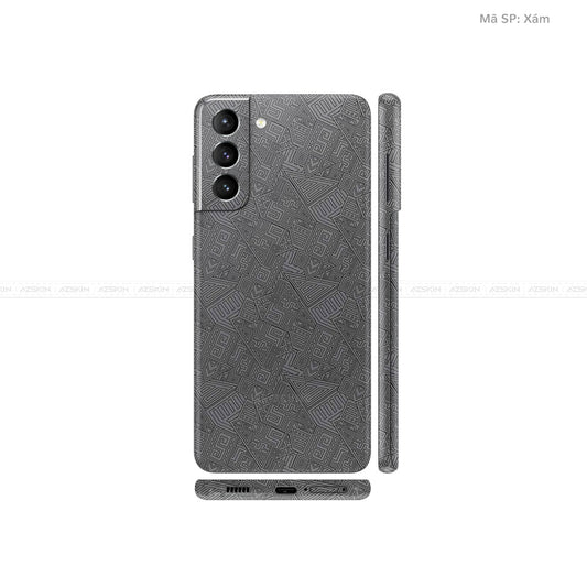 Dán Skin Galaxy S21 Series Vân Pattern AZ Xám | UVPT06
