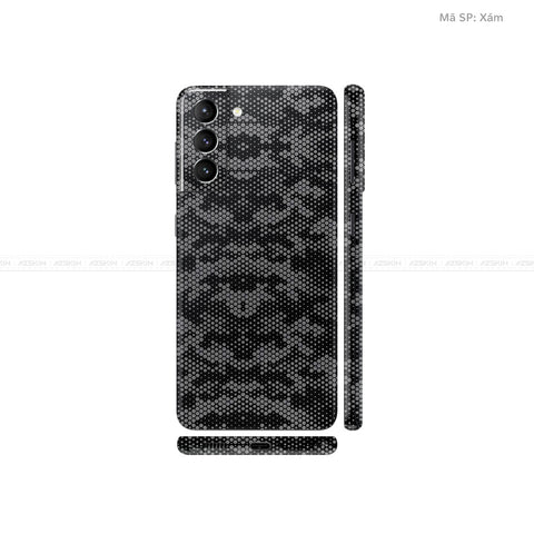 Dán Skin Galaxy S21 Series Vân Mamba Xám | UVPT05