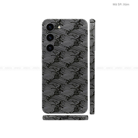 Dán Skin Galaxy S23 Series Vân Nổi Pattern Wave Xám | UVPT09