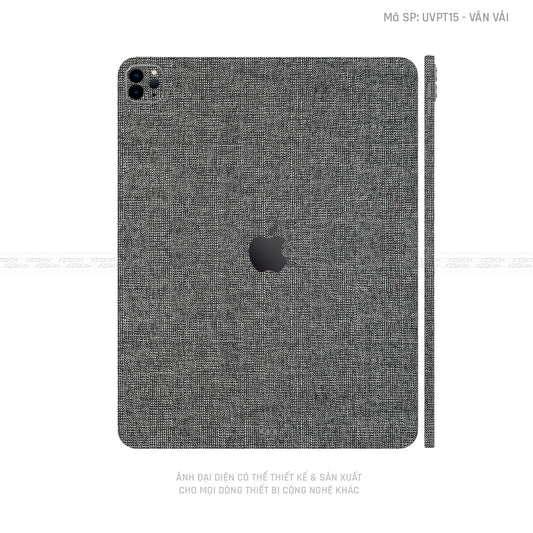 Dán Skin IPad Air Series Vân Vải Xám | UVPT15