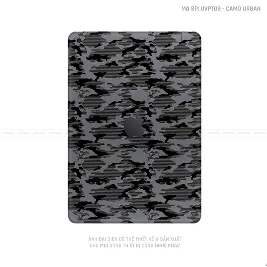 Dán Skin IPad Gen Series Vân Camo Urban Xám | UVPT08