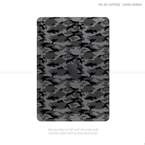 Dán Skin IPad Gen Series Vân Camo Urban Xám | UVPT08