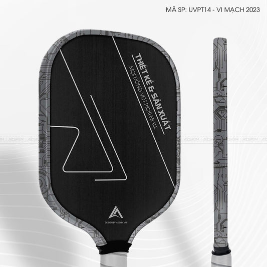 Miếng Dán Viền Vợt Pickleball Skin Vân Nổi Vi Mạch 2023 Xám | UVPT14