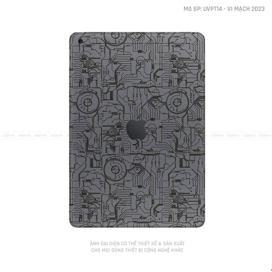 Dán Skin IPad Gen Series Vân Vi Mạch 2023 Xám | UVPT14