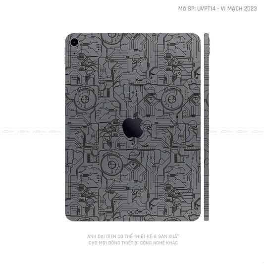 Dán Skin IPad Mini Series Vân Nổi Vi Mạch 2023 Xám | UVPT14