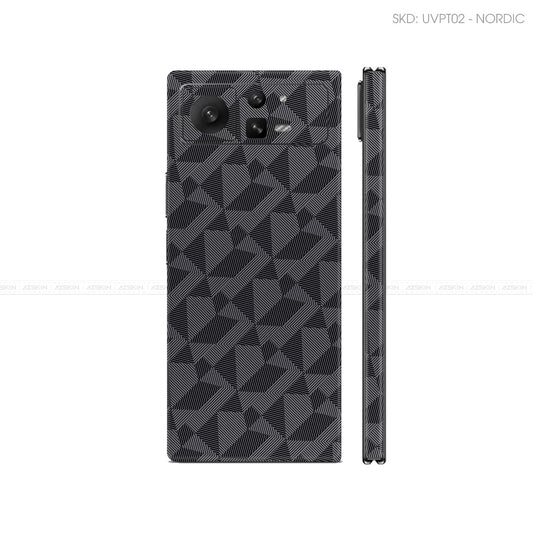 Dán Skin Điện Thoại Xiaomi Mix Fold Series Vân Nổi Nordic Xám | UVPT02