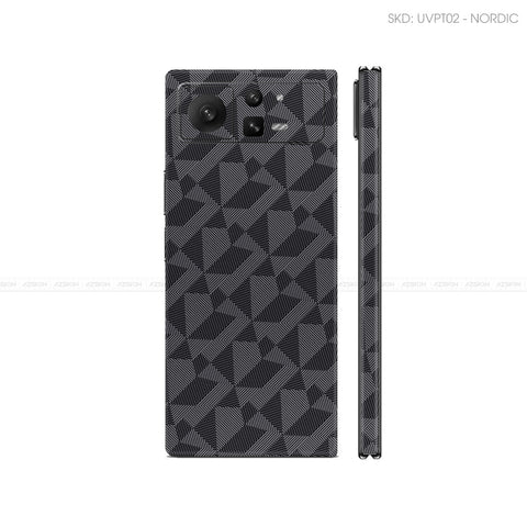 Dán Skin Điện Thoại Xiaomi Mix Fold Series Vân Nổi Nordic Xám | UVPT02