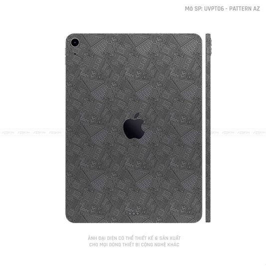 Dán Skin IPad Mini Series Vân Pattern AZ Xám | UVPT06