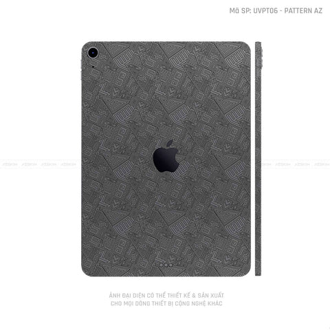 Dán Skin IPad Mini Series Vân Pattern AZ Xám | UVPT06