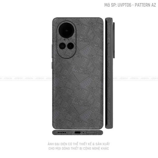 Dán Skin Điện Thoại OPPO Reno Series Vân Pattern AZ Xám | UVPT06