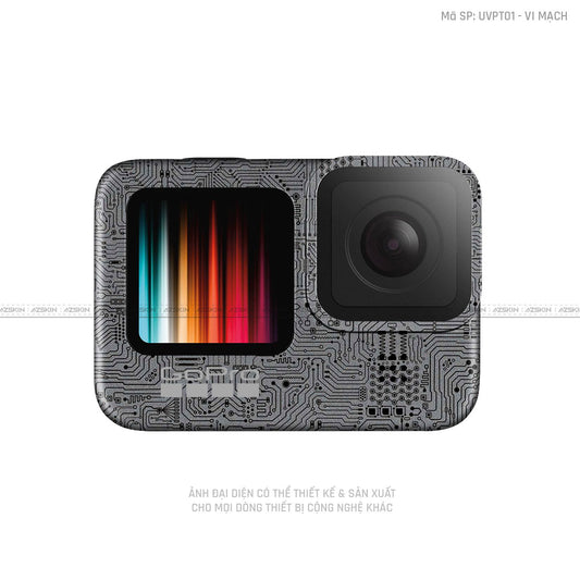 Dán Skin Máy Quay Gopro Vân Nổi Vi Mạch | UVPT01