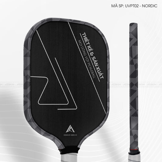 Miếng Dán Viền Vợt Pickleball Skin Vân Nổi Nordic Xám | UVPT02