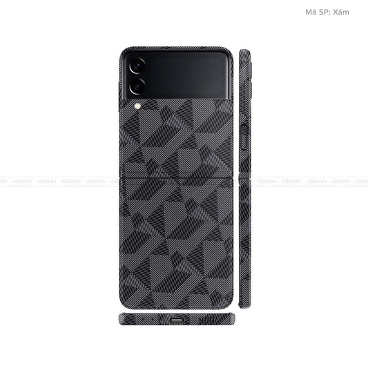 Dán Skin Galaxy Zflip3 Vân Nổi Nordic Xám | UVPT02
