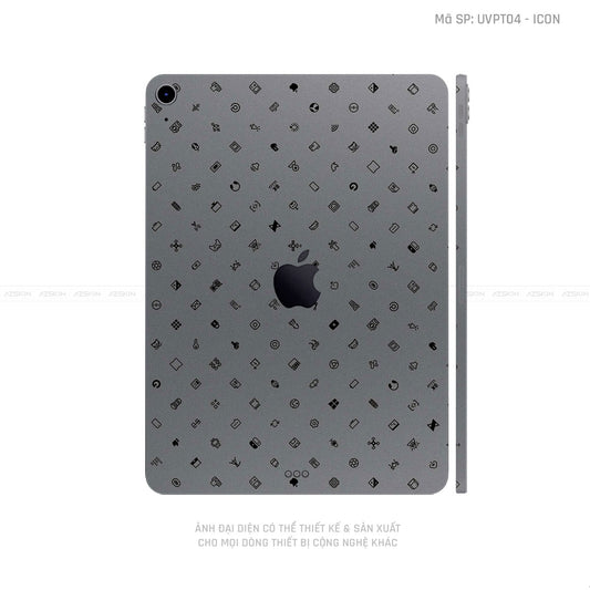 Dán Skin IPad Mini Series Vân ICON Xám | UVPT04