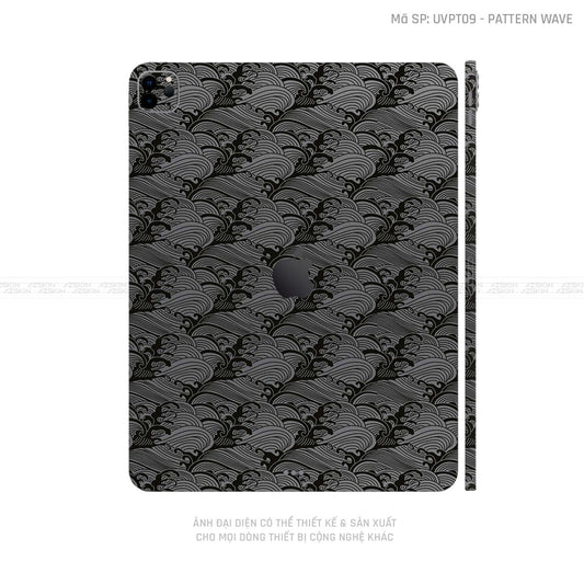 Dán Skin IPad Air Series Vân Pattern Wave Xám | UVPT09