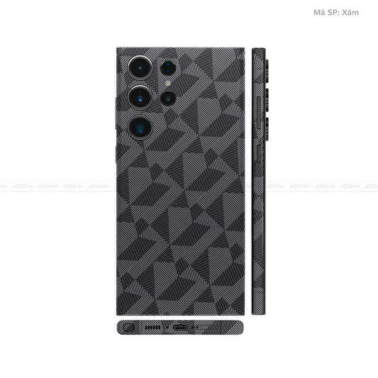 Dán Skin Samsung Galaxy S24 Series Vân Nổi Nordic Xám | UVPT02