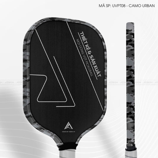 Miếng Dán Viền Vợt Pickleball Skin Vân Nổi Camo Urban | UVPT08