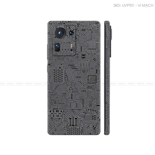 Dán Skin Điện Thoại Xiaomi Mi Mix Series Vân Nổi Vi Mạch Xám | UVPT01