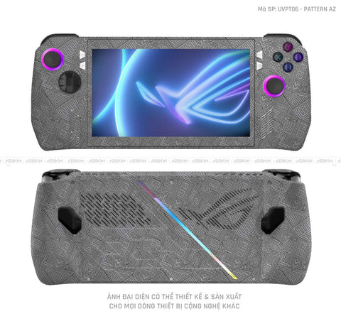 Dán Skin Máy Chơi Game Asus ROG Vân Pattern AZ Xám | UVPT06