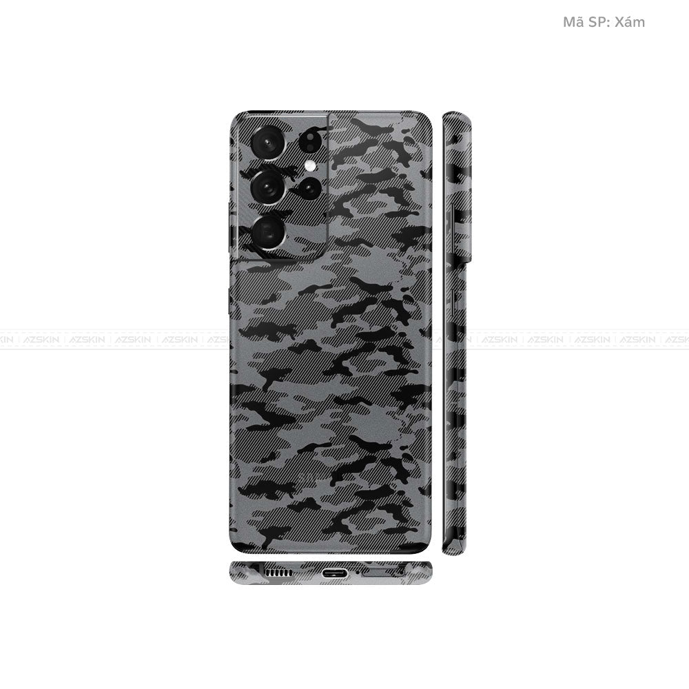 Dán Skin Galaxy S21 Series Vân Camo Urban Xám | UVPT08