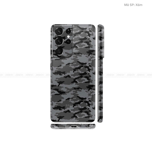 Dán Skin Galaxy S21 Series Vân Camo Urban Xám | UVPT08
