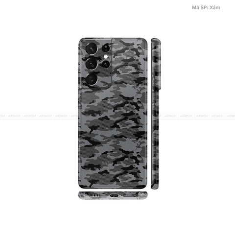 Dán Skin Galaxy S21 Series Vân Camo Urban Xám | UVPT08