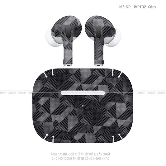 Dán Skin Tai Nghe Airpod 3 Vân Nordic Xám | UVPT02