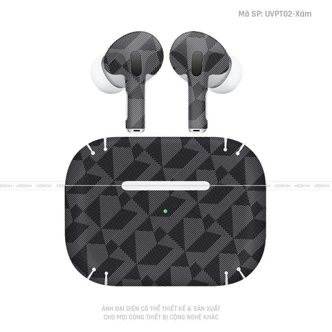Dán Skin Tai Nghe Airpod 3 Vân Nordic Xám | UVPT02