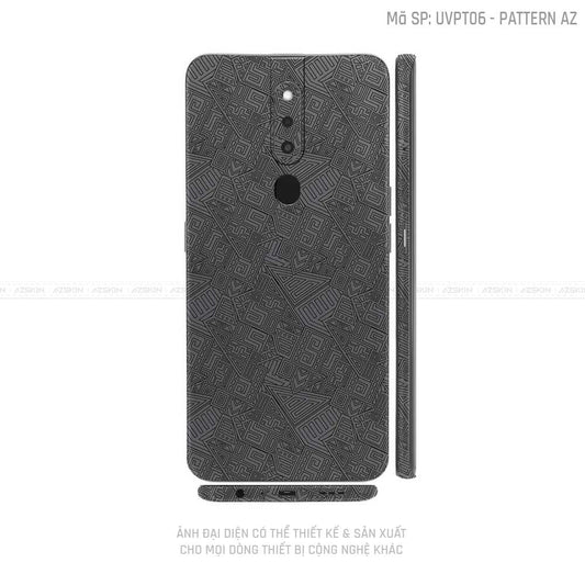 Miếng Dán Skin Điện Thoại OPPO F Series Vân Pattern AZ Xám | UVPT06