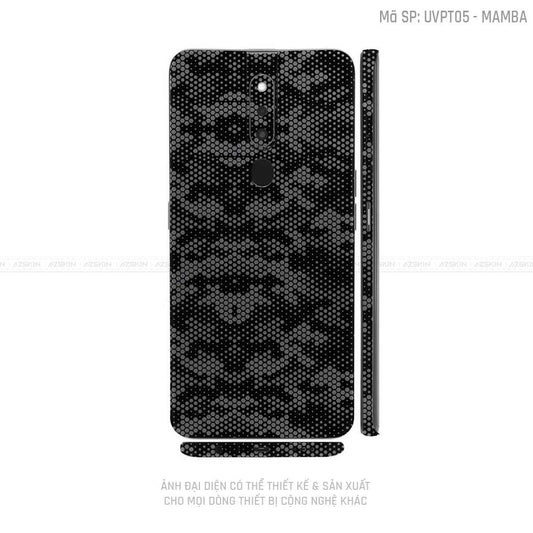 Miếng Dán Skin Điện Thoại OPPO F Series Vân Mamba Xám | UVPT05
