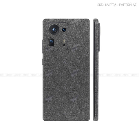 Dán Skin Điện Thoại Xiaomi Mi Mix Series Vân Nổi Pattern AZ Xám | UVPT06