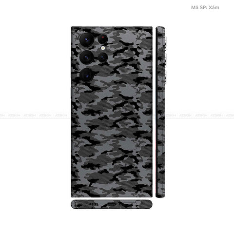 Dán Skin Galaxy S22 Series Vân Nổi Camo Urban Xám | UVPT08