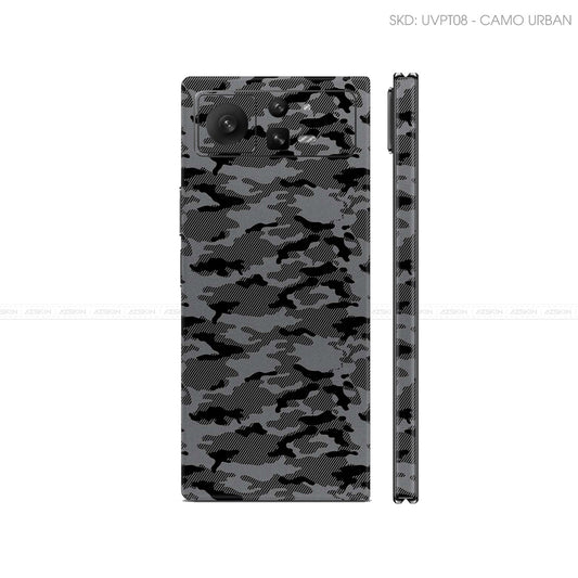 Dán Skin Điện Thoại Xiaomi Mix Fold Series Vân Nổi Camo Urban Xám | UVPT08