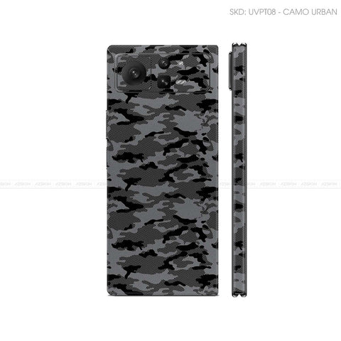 Dán Skin Điện Thoại Xiaomi Mix Fold Series Vân Nổi Camo Urban Xám | UVPT08