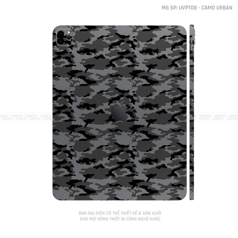 Dán Skin IPad Pro Series Vân Camo Urban Xám | UVPT08