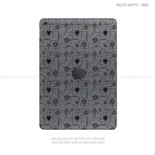 Dán Skin IPad Gen Series Vân IRonman Xám | UVPT17