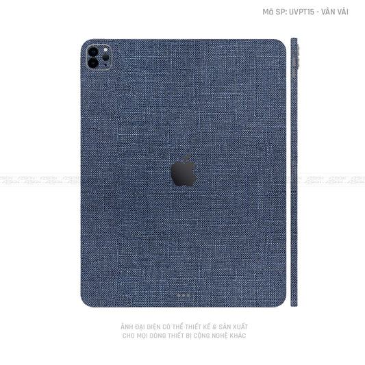Dán Skin IPad Air Series Vân Vải Xanh Blue | UVPT15