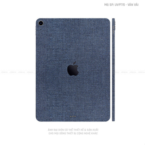 Dán Skin IPad Mini Series Vân Vải Xanh Blue | UVPT15