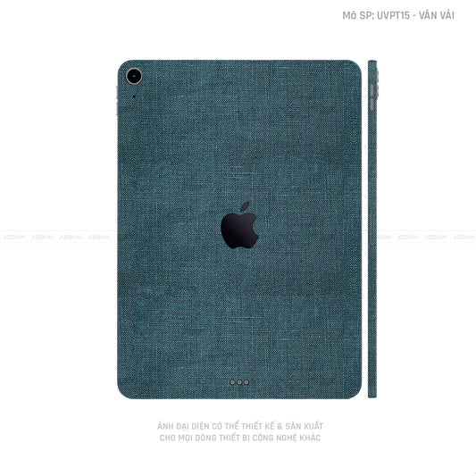 Dán Skin IPad Mini Series Vân Vải Xanh Cổ Vịt | UVPT15