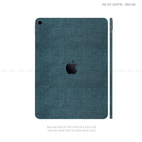 Dán Skin IPad Mini Series Vân Vải Xanh Cổ Vịt | UVPT15