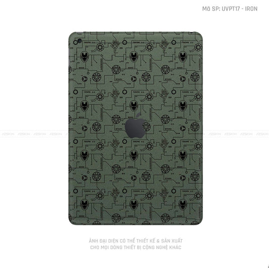 Dán Skin IPad Gen Series Vân IRonman Xanh Midnight | UVPT17