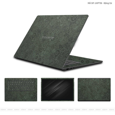 Dán Skin Laptop Gigabyte Vân Nổi Vân Động Cơ | UVPT18