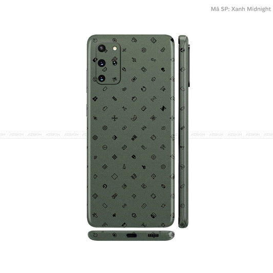 Dán Skin Galaxy S20 Series Vân ICON Xanh Midnight | UVPT04