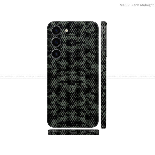 Dán Skin Samsung Galaxy S24 Series Vân Nổi Mamba Xanh Midnight | UVPT05
