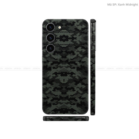 Dán Skin Samsung Galaxy S24 Series Vân Nổi Mamba Xanh Midnight | UVPT05